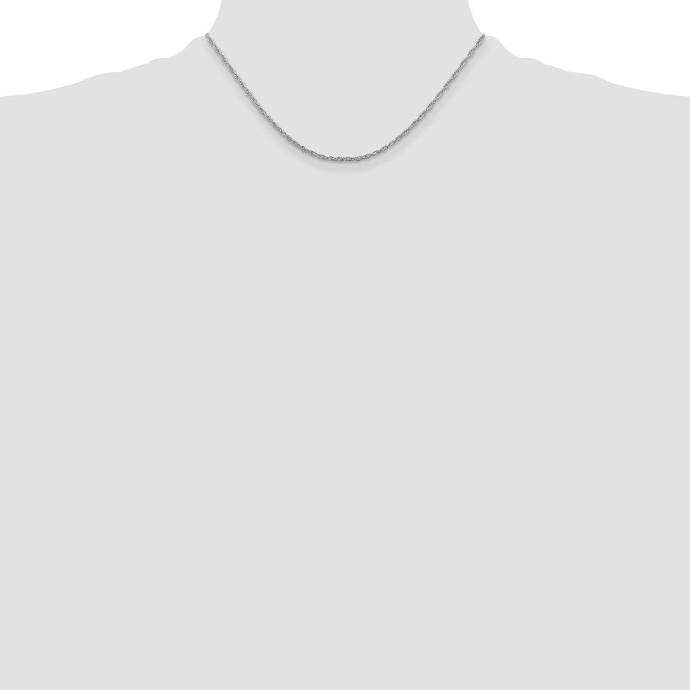 Sterling Silver Rhodium-plated 2mm Loose Rope Chain