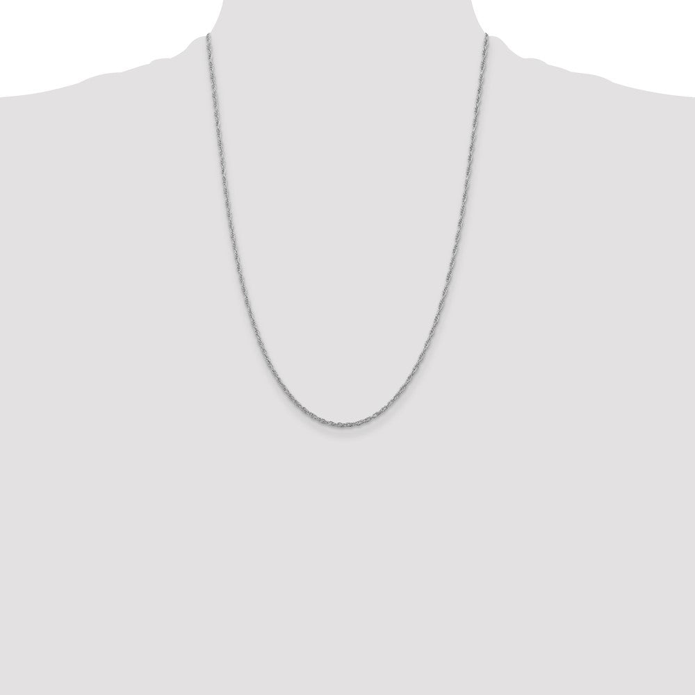 Sterling Silver Rhodium-plated 2mm Loose Rope Chain