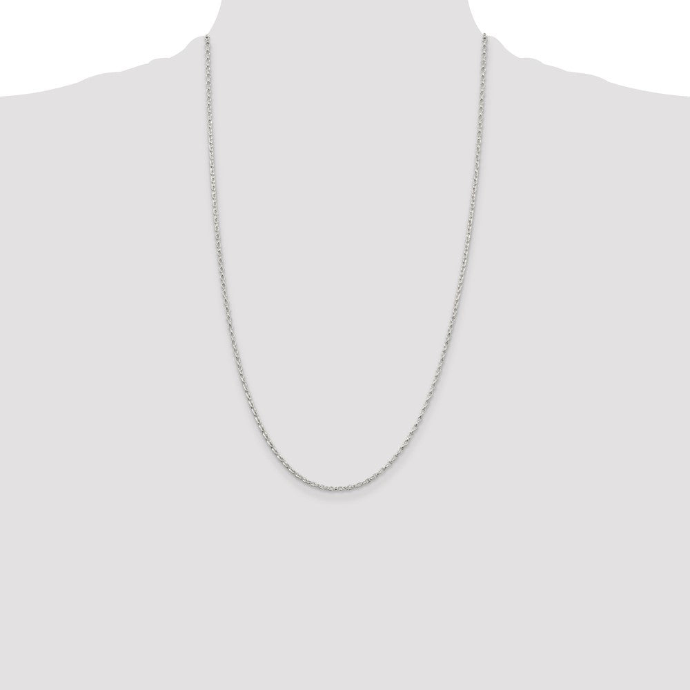 Sterling Silver 1.6mm Oval Fancy Rolo Chain