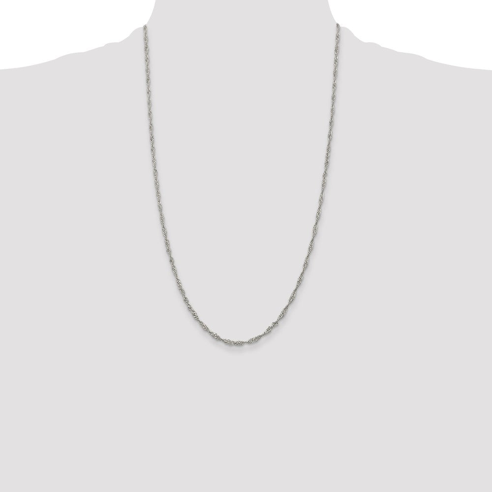 Sterling Silver 2.25mm Singapore Chain