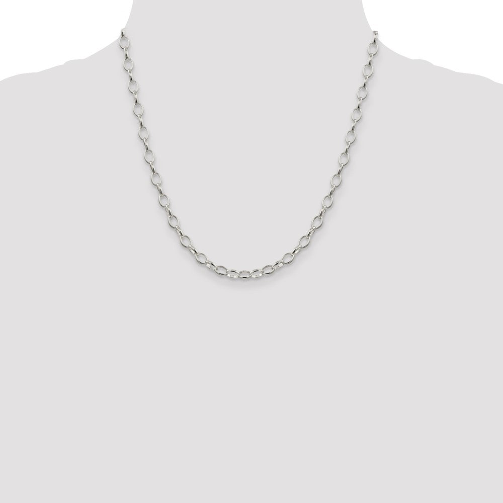 Sterling Silver 5mm Fancy Rolo Chain