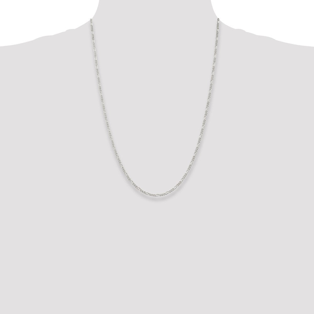 Sterling Silver 2.25mm Figaro Chain