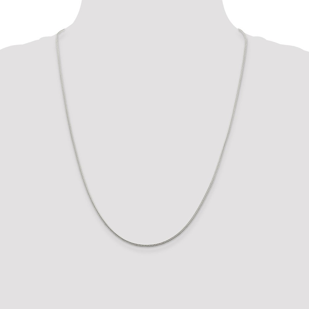 Sterling Silver 1.45mm Diamond-cut Round Franco Chain