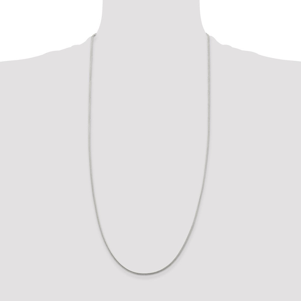 Sterling Silver 1.45mm Diamond-cut Round Franco Chain