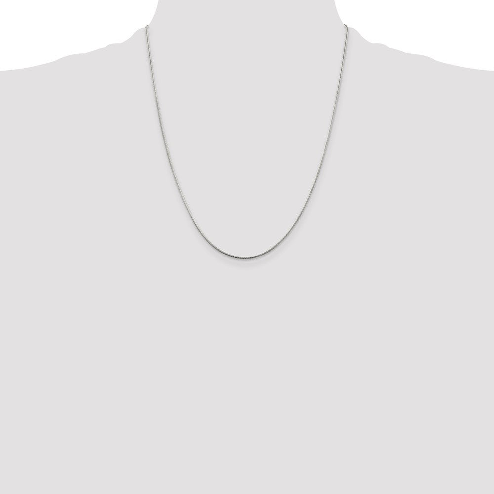 Sterling Silver 1.25mm Diamond-cut Snake Chain