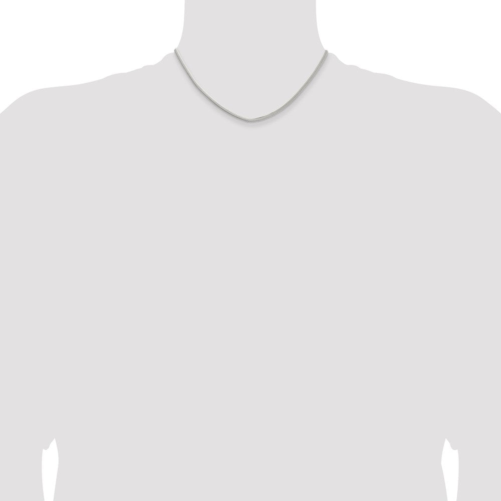 Sterling Silver 3.3mm Flat Oval Snake Chain