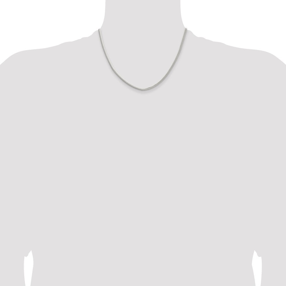 Sterling Silver 3.3mm Flat Oval Snake Chain