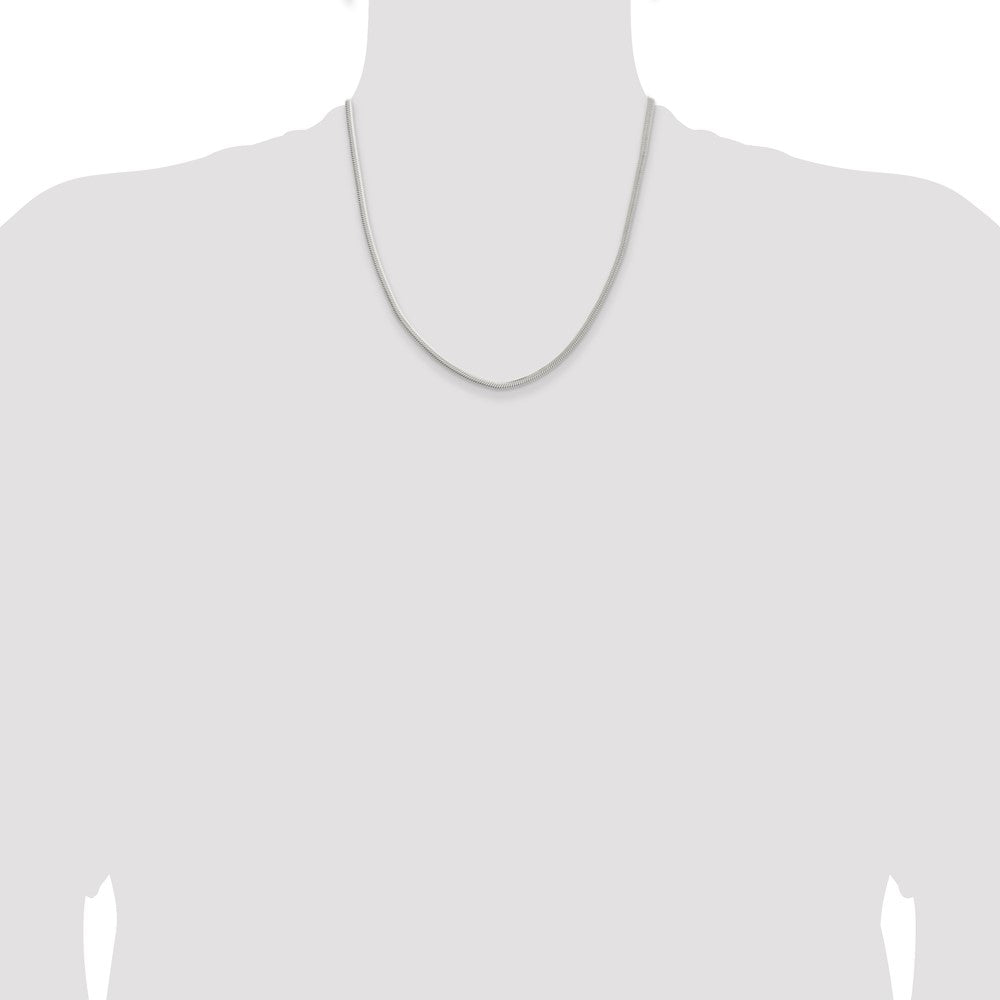 Sterling Silver 3.3mm Flat Oval Snake Chain