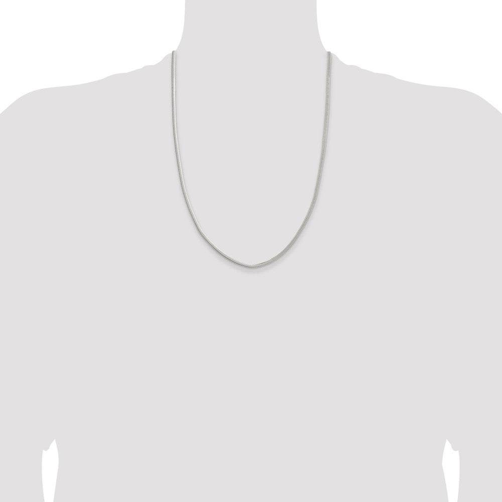 Sterling Silver 3.3mm Flat Oval Snake Chain