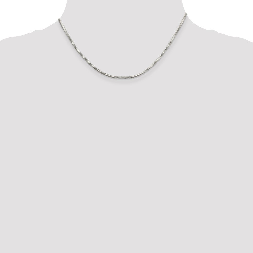 Sterling Silver 2mm Diamond-cut Snake Chain