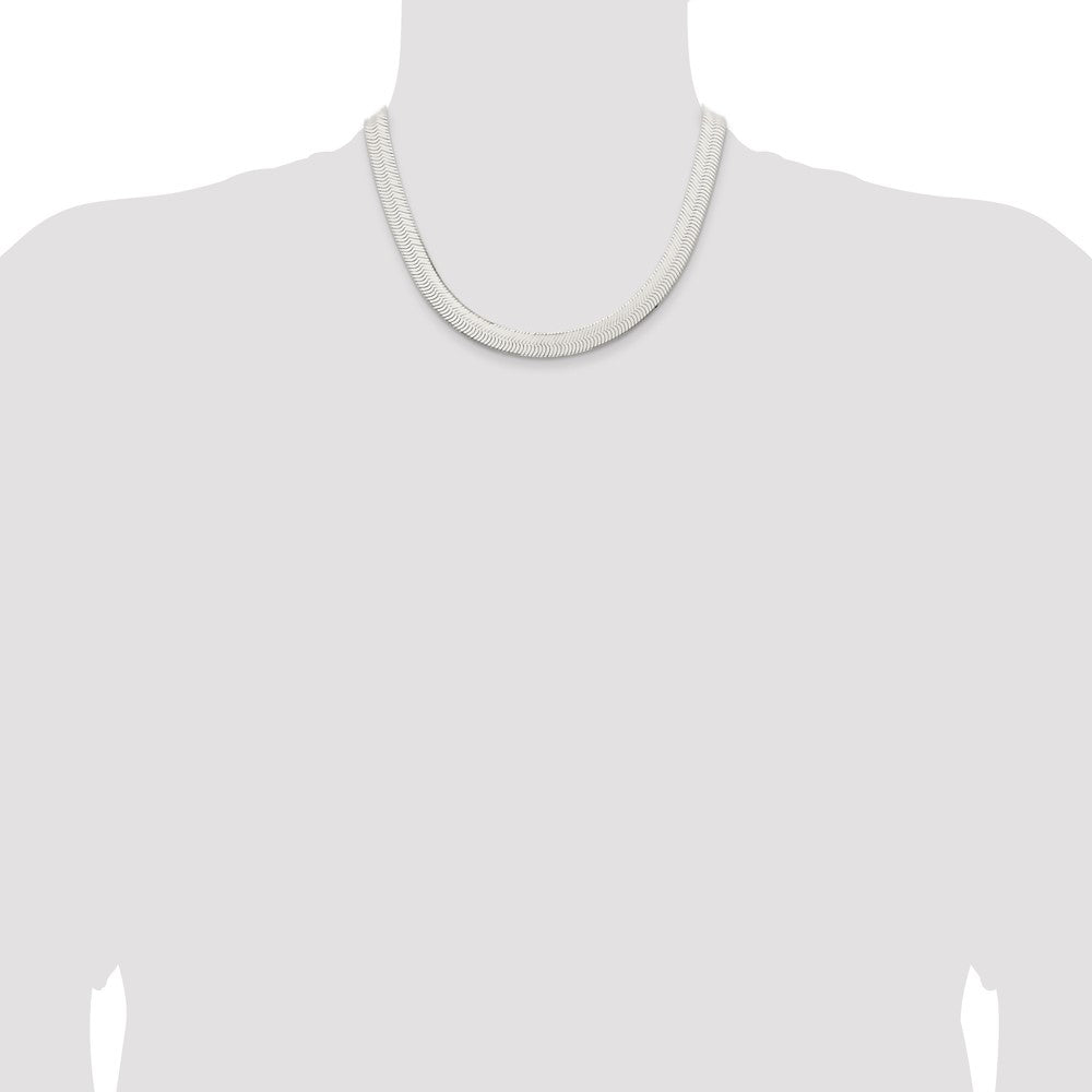 Sterling Silver 10.5mm Magic Herringbone Chain