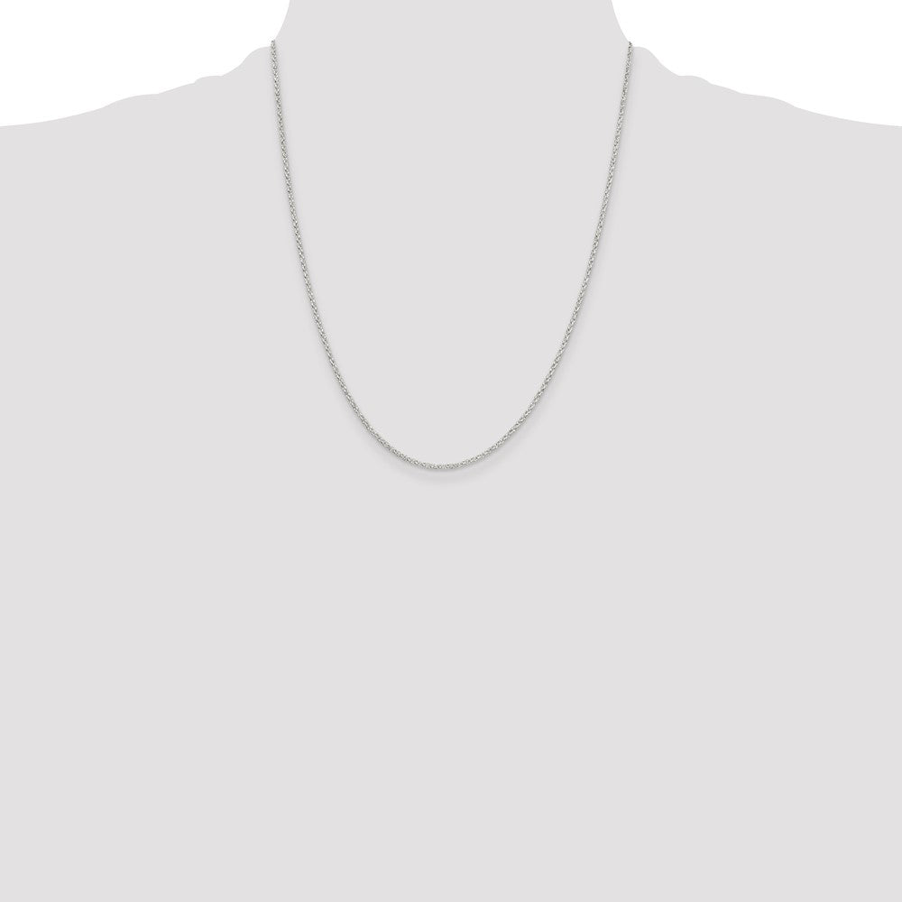 Sterling Silver 1.5mm Diamond-cut Cable Chain