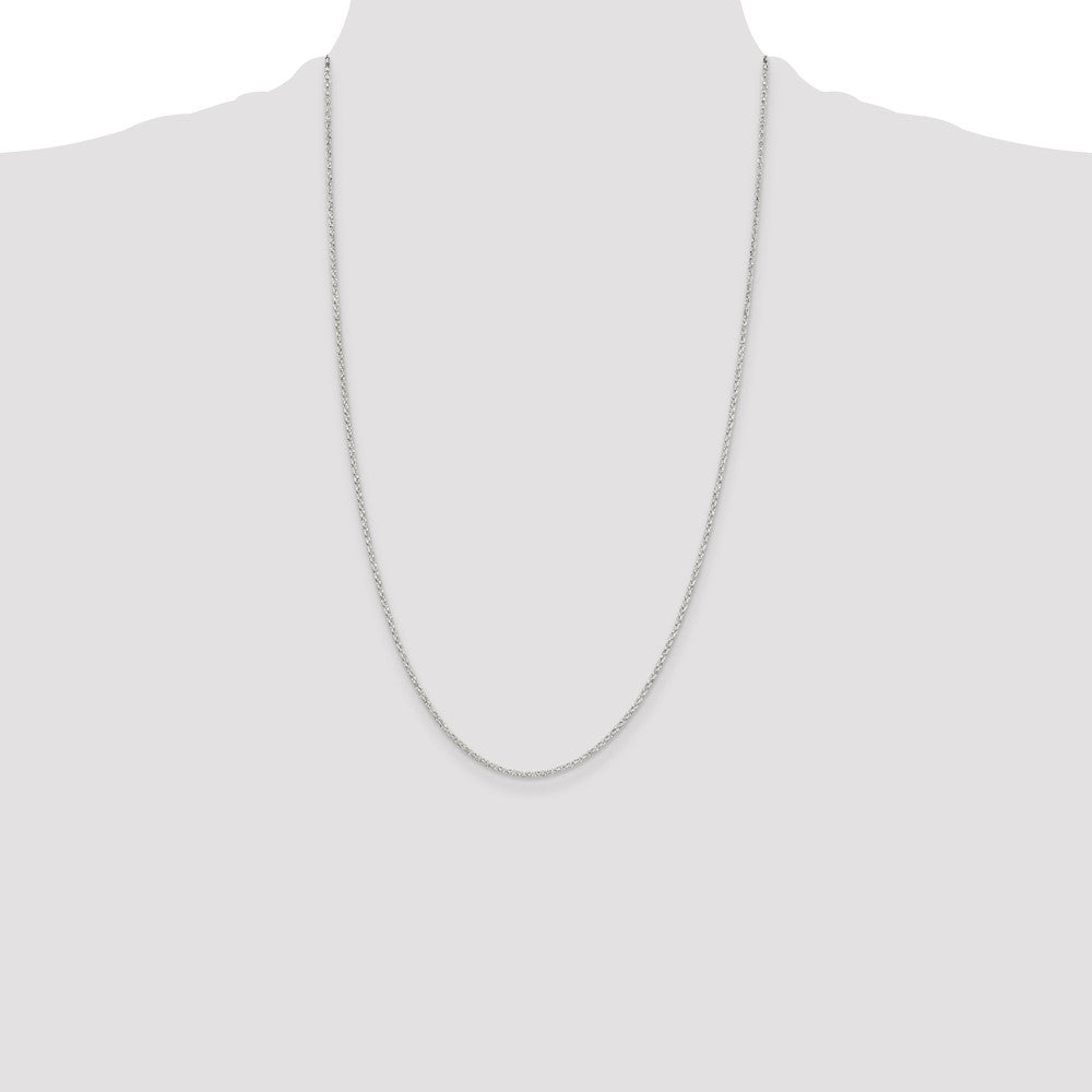 Sterling Silver 1.5mm Diamond-cut Cable Chain