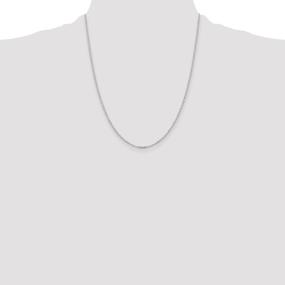 Sterling Silver 1.75mm Diamond-cut Cable Chain