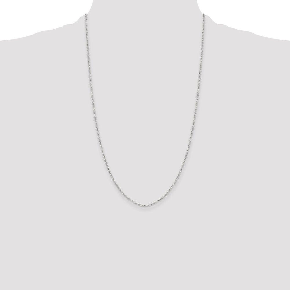 Sterling Silver 1.75mm Diamond-cut Cable Chain