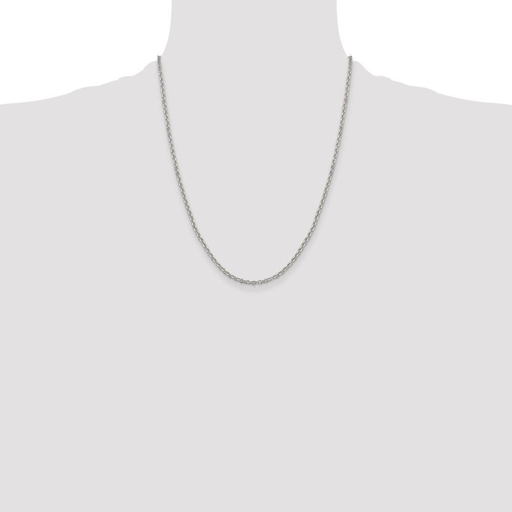 Sterling Silver 2.5mm Diamond-cut Cable Chain