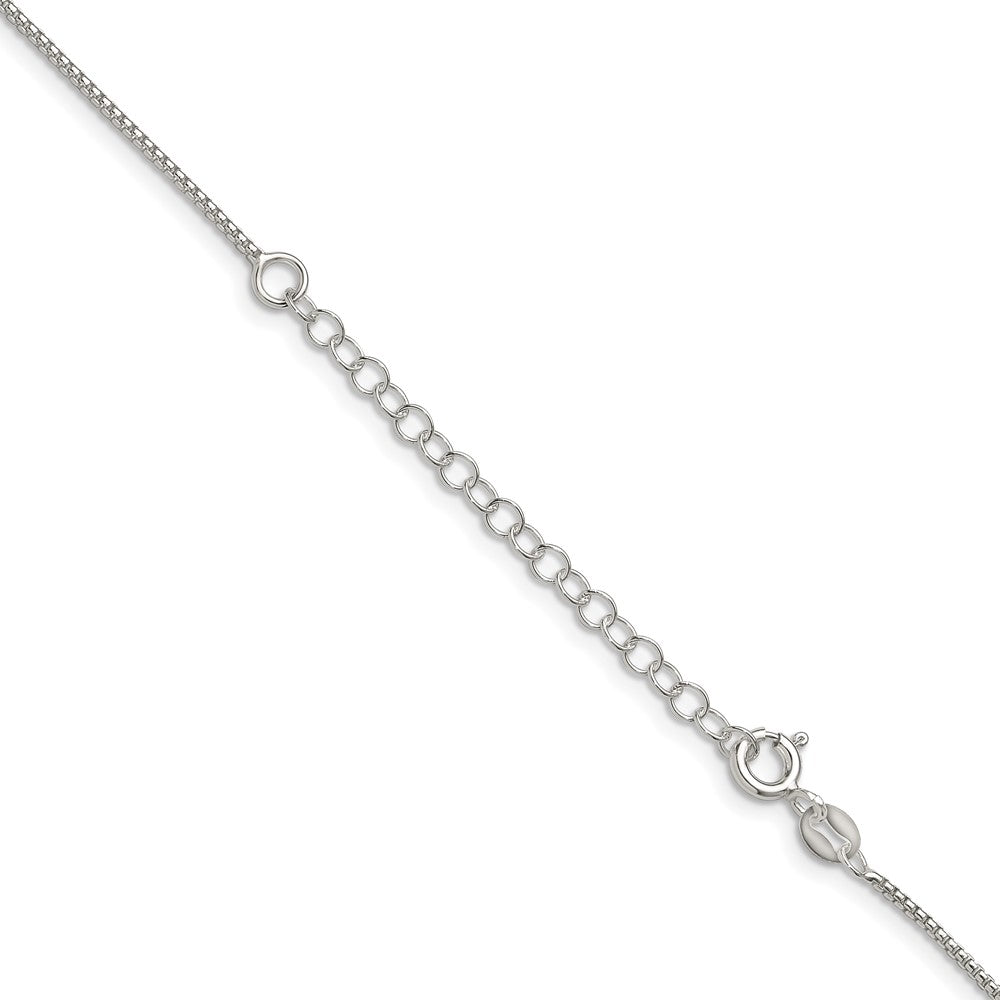 Sterling Silver 1.25mm Round Box Chain w/2in ext.