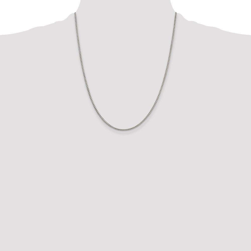 Sterling Silver 1.75mm Round Box Chain
