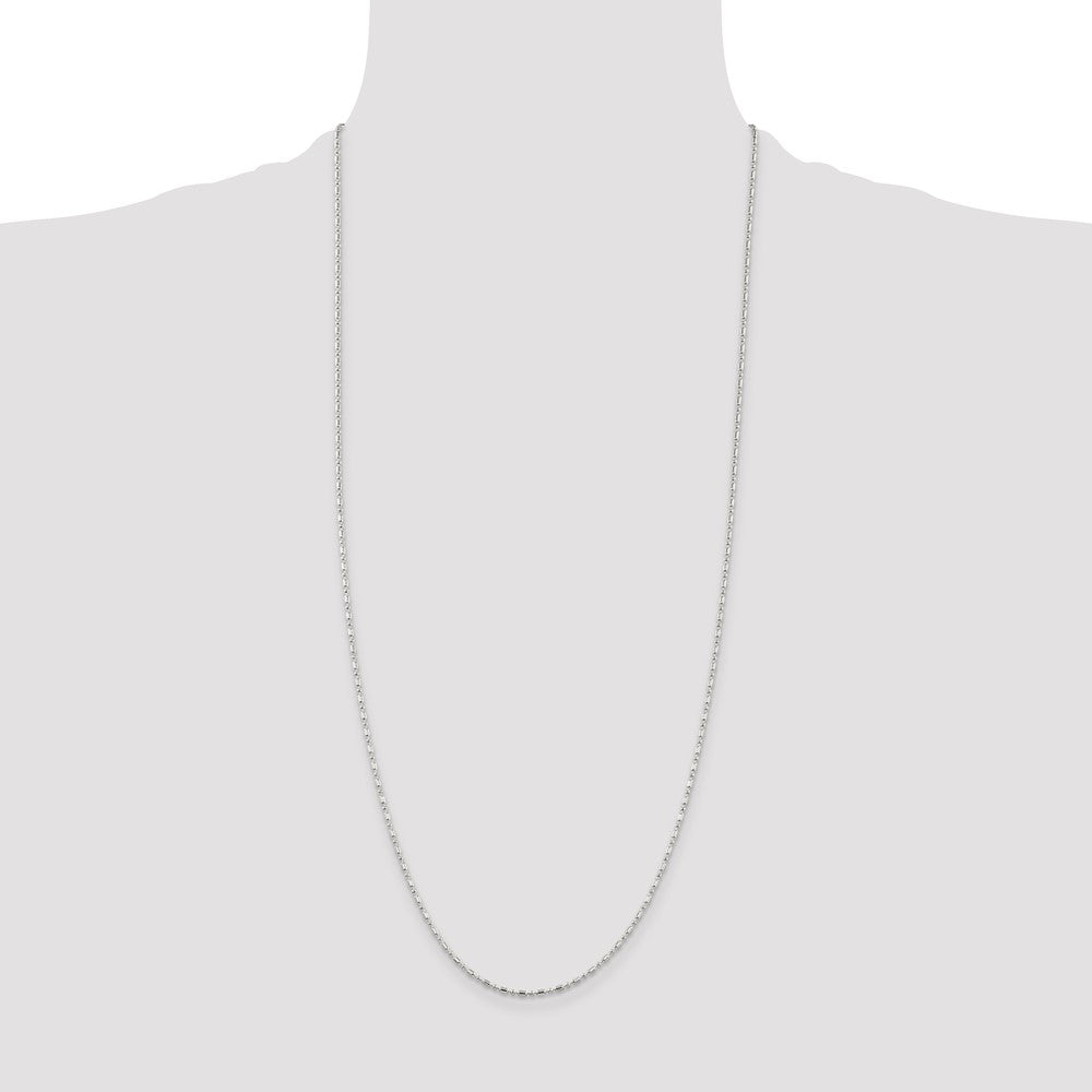 Sterling Silver 1.5mm Fancy Beaded Chain