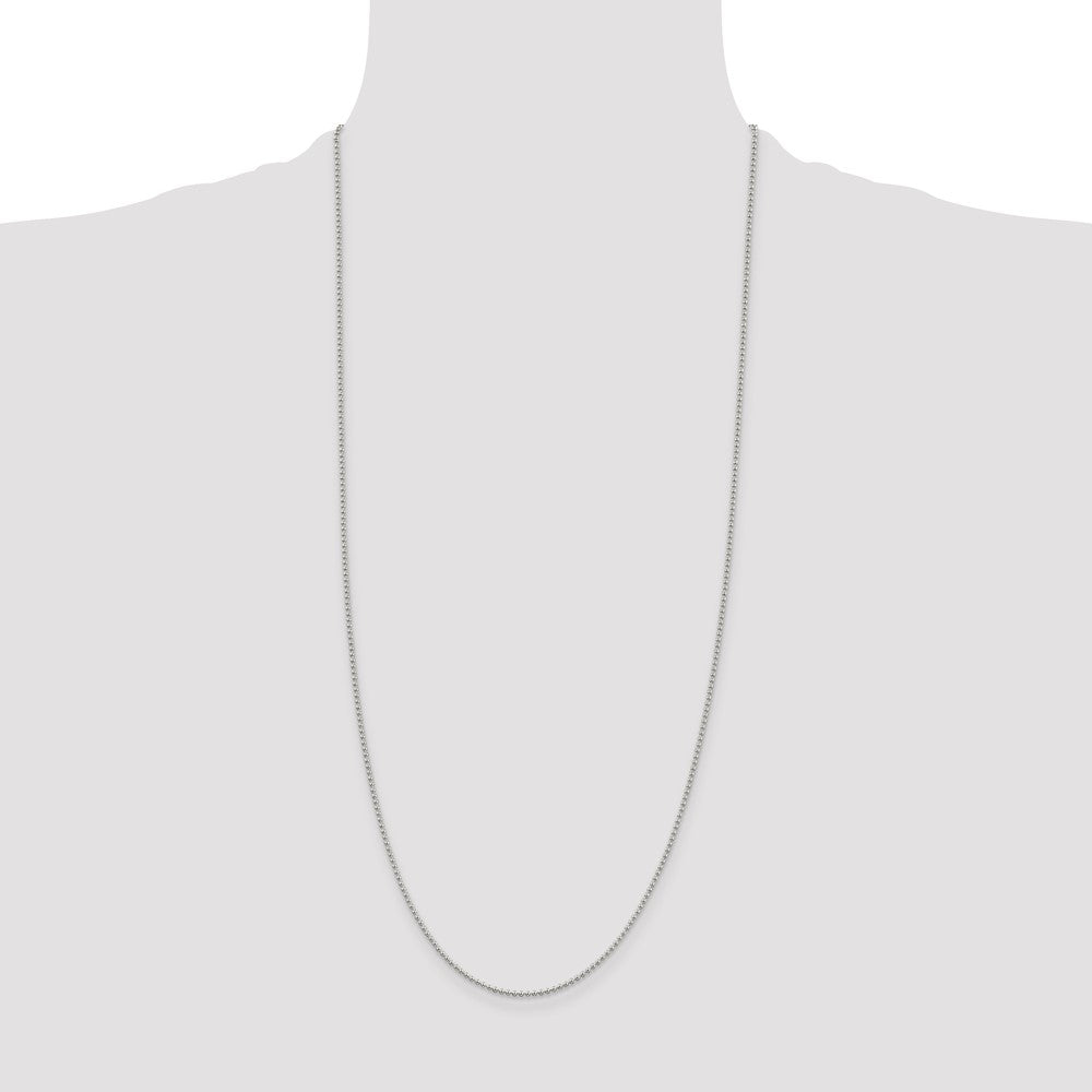 Sterling Silver 1.5mm Beaded Chain