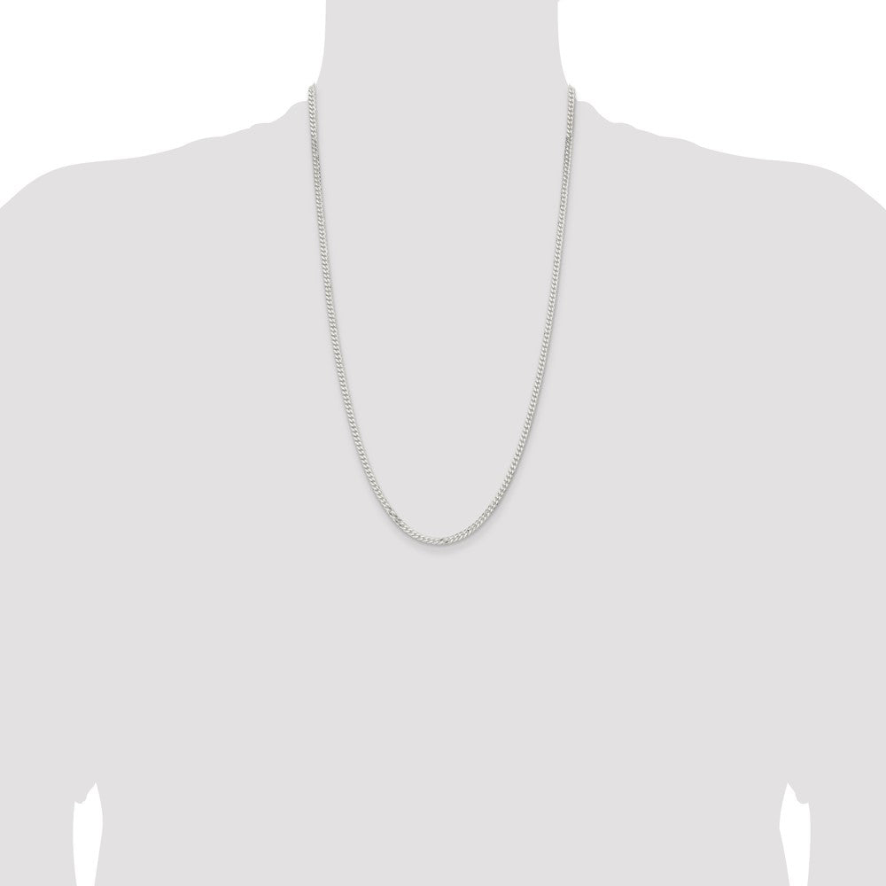Sterling Silver 3.15mm Flat Curb Chain