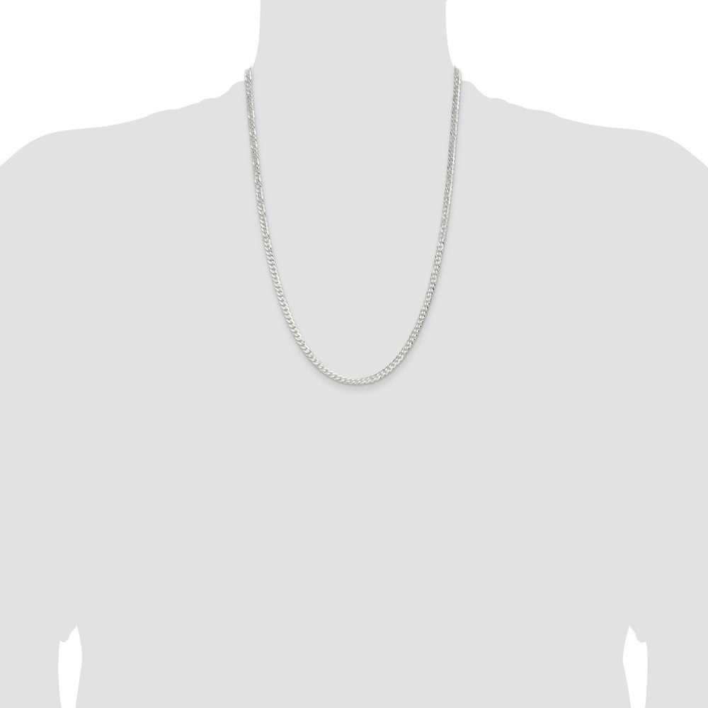 Sterling Silver 3.8mm Flat Curb Chain