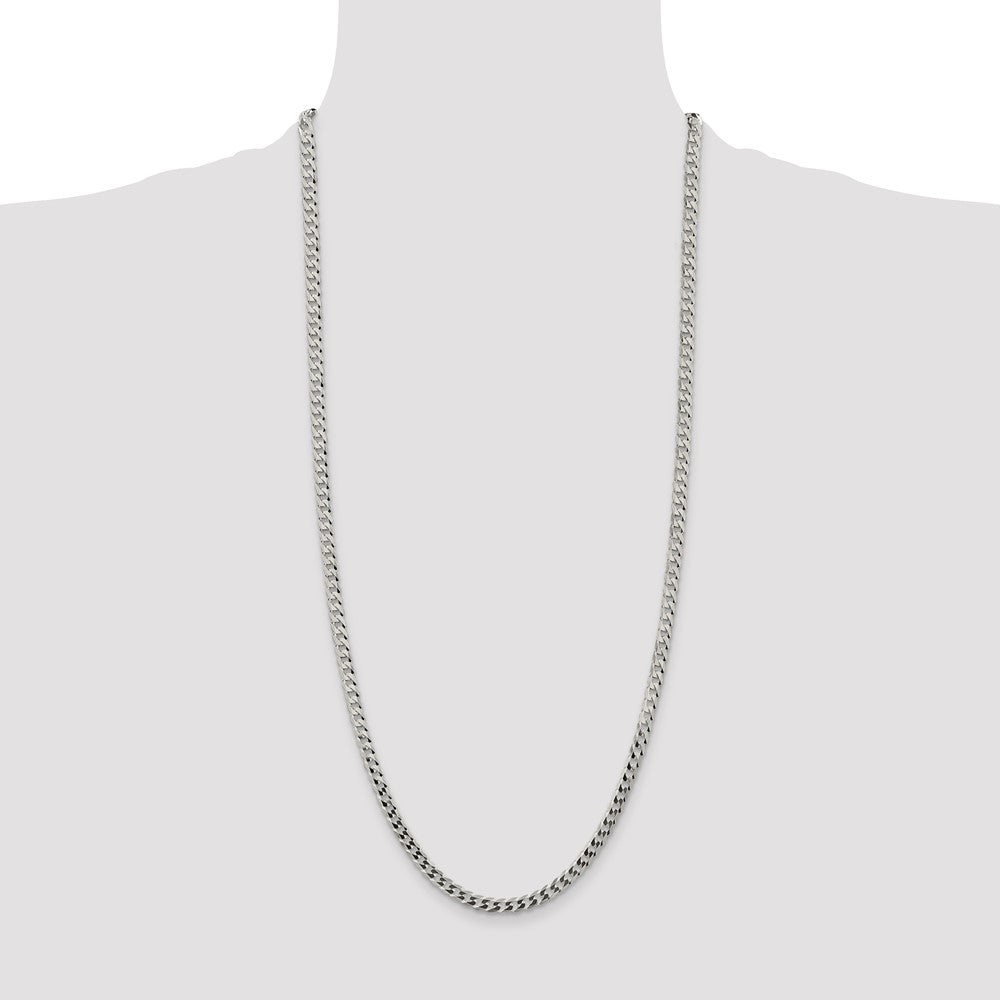 Sterling Silver 4.5mm Flat Curb Chain