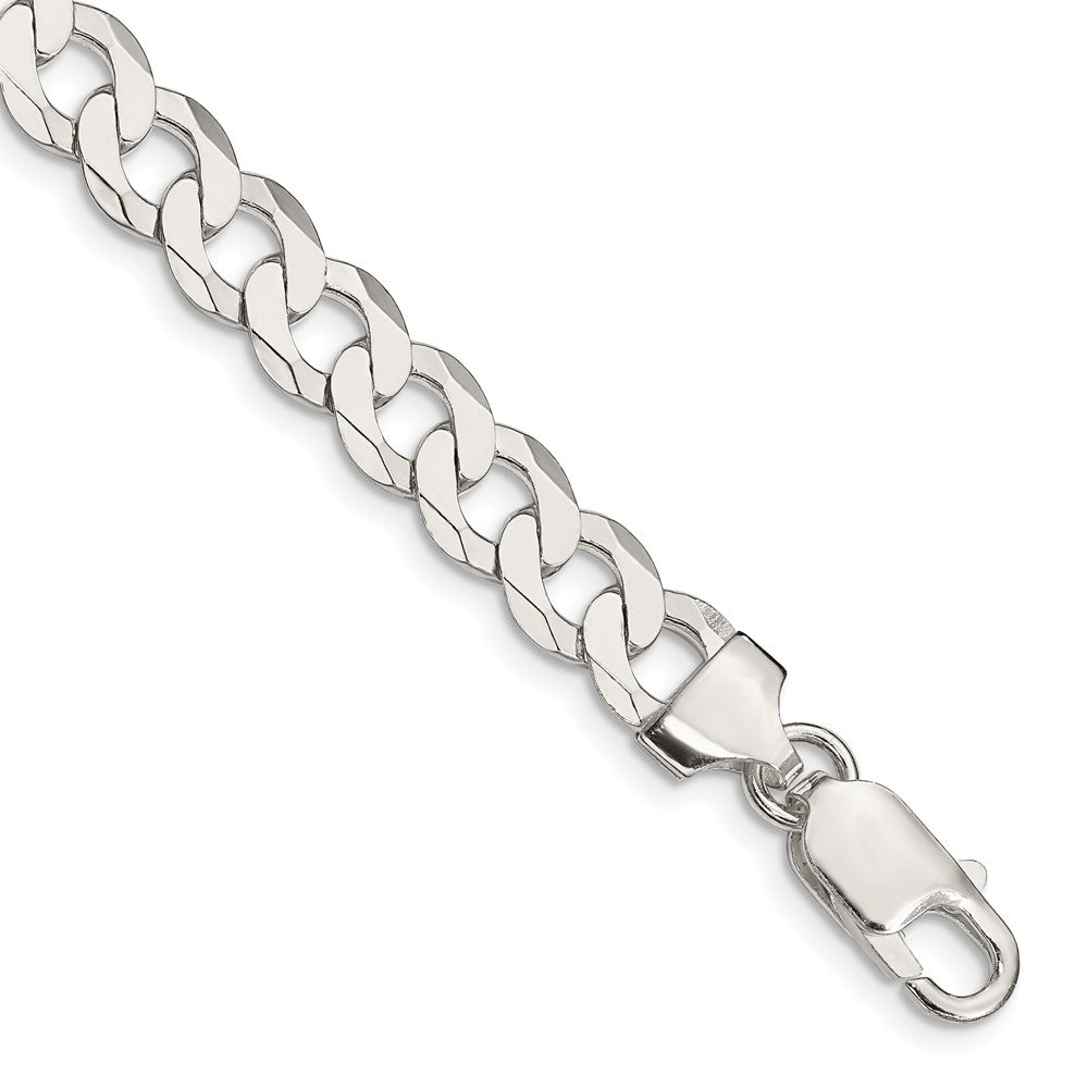 Sterling Silver 8mm Flat Curb Chain