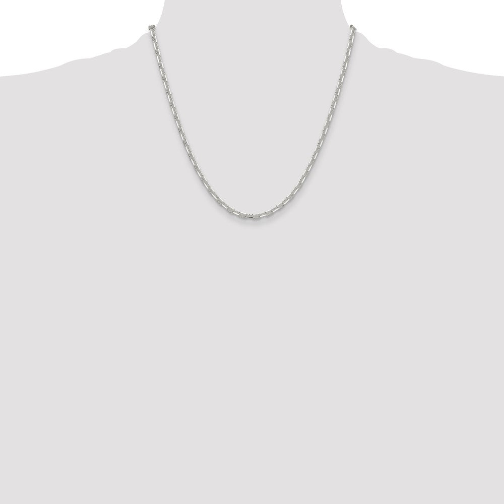 Sterling Silver Polished and D/C 3.75mm Marine Link Chain