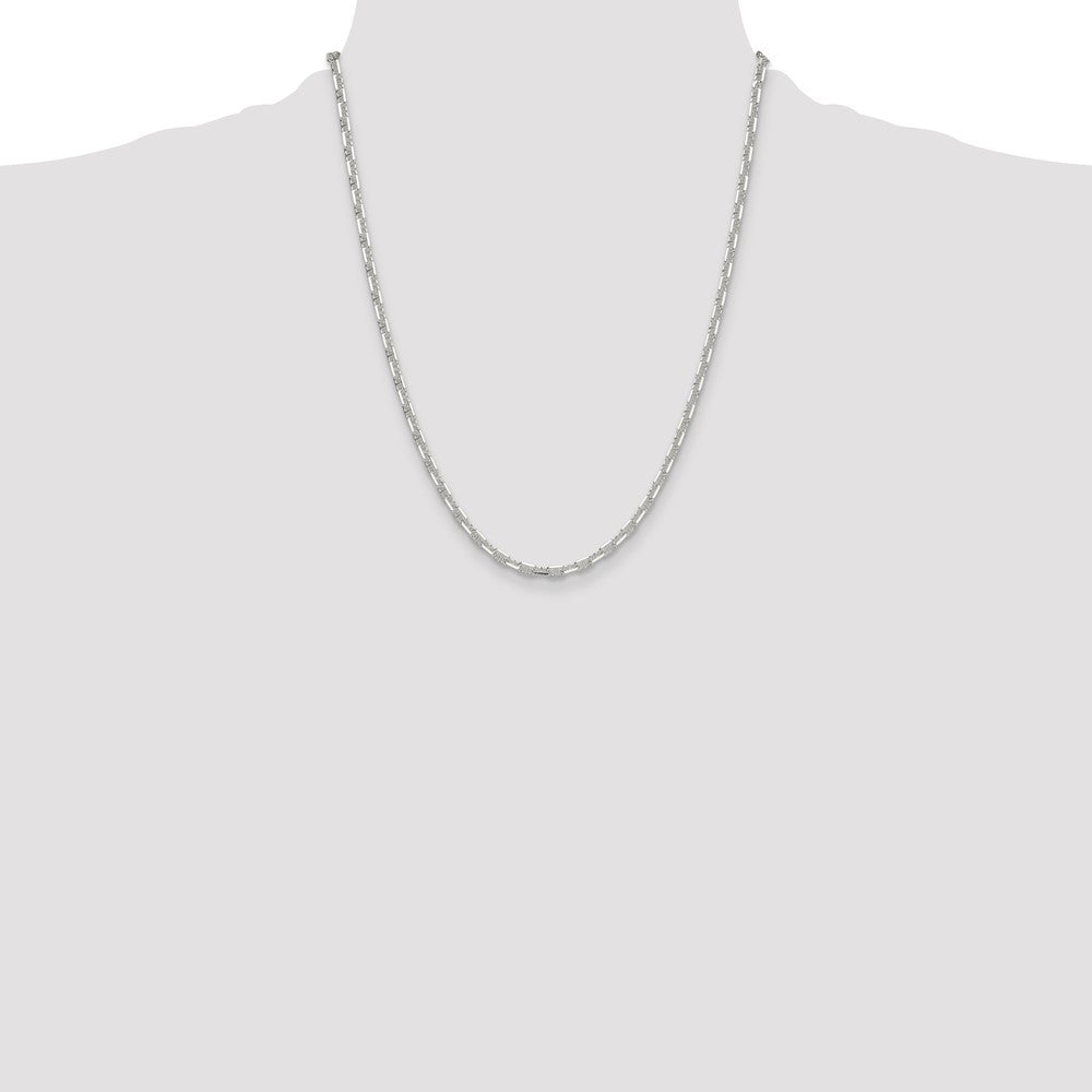 Sterling Silver Polished and D/C 3.75mm Marine Link Chain