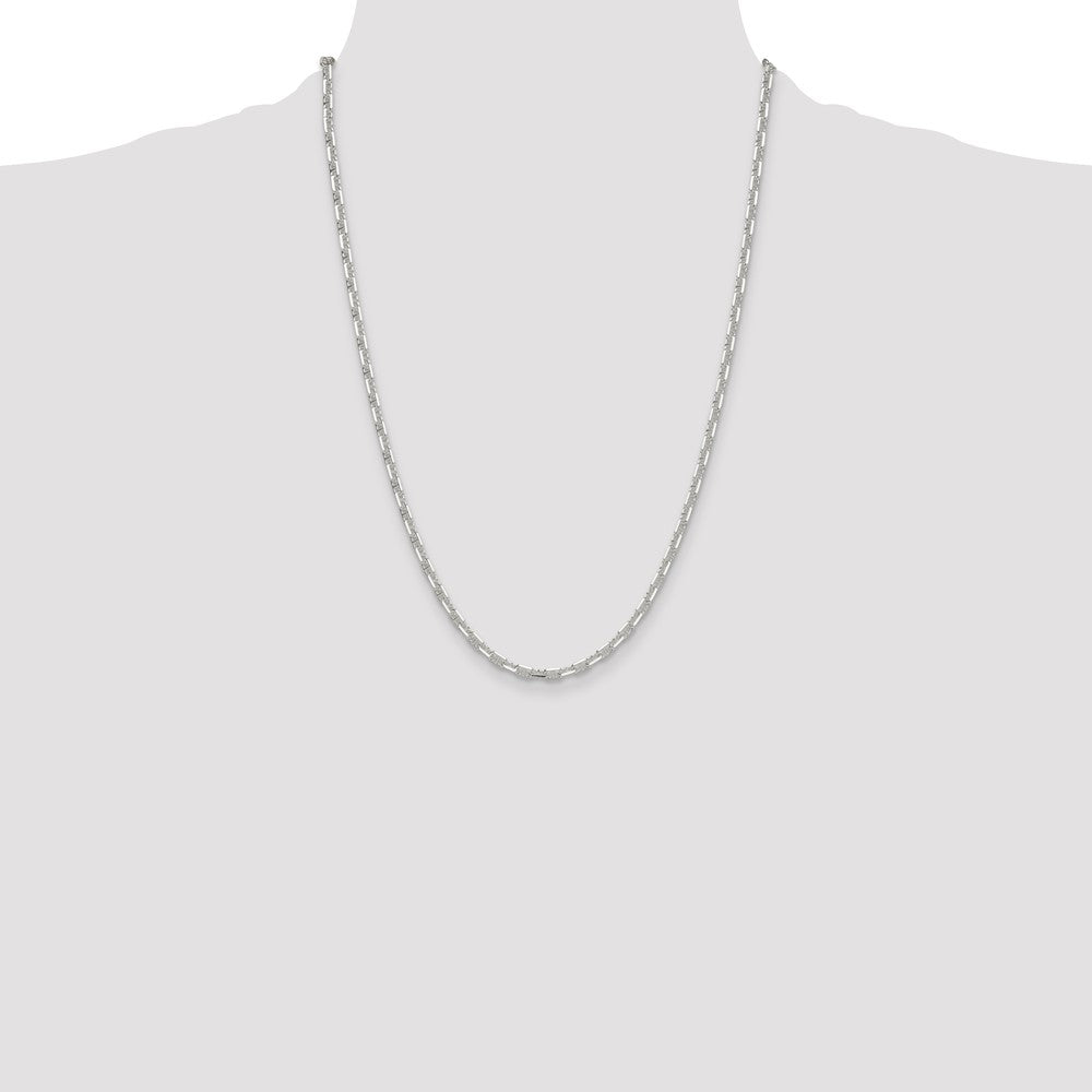 Sterling Silver Polished and D/C 3.75mm Marine Link Chain