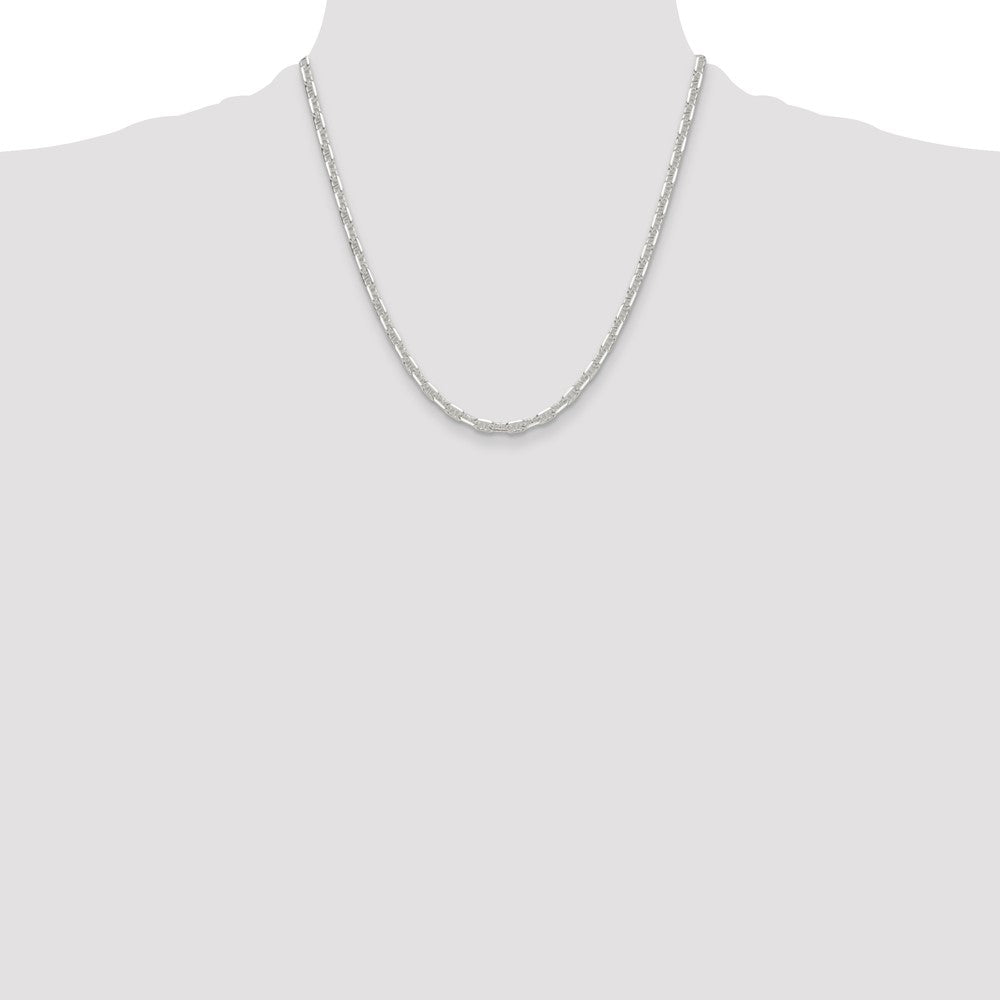 Sterling Silver Polished and D/C 4.75mm Marine Link Chain