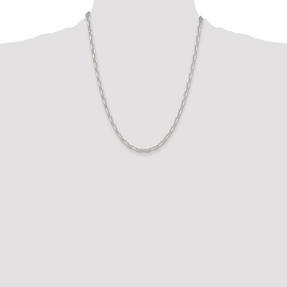 Sterling Silver Polished and D/C 4.75mm Marine Link Chain