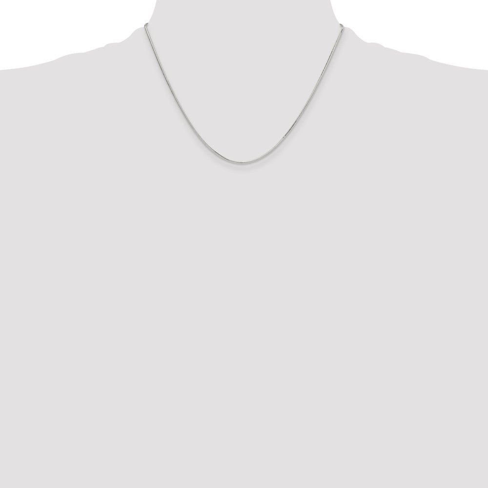 Sterling Silver Polished 1mm Octagonal Snake Chain