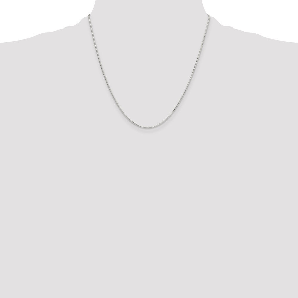 Sterling Silver Polished 1mm Octagonal Snake Chain