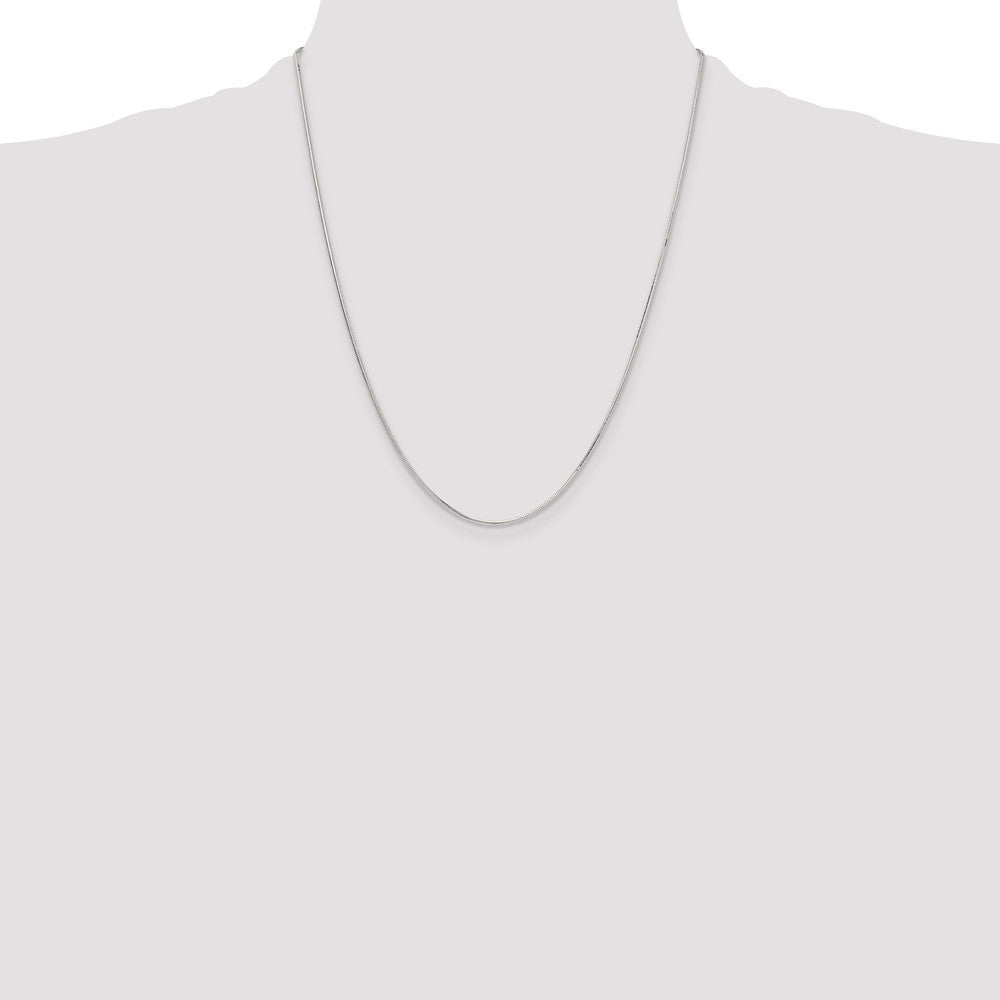 Sterling Silver Polished 1mm Octagonal Snake Chain