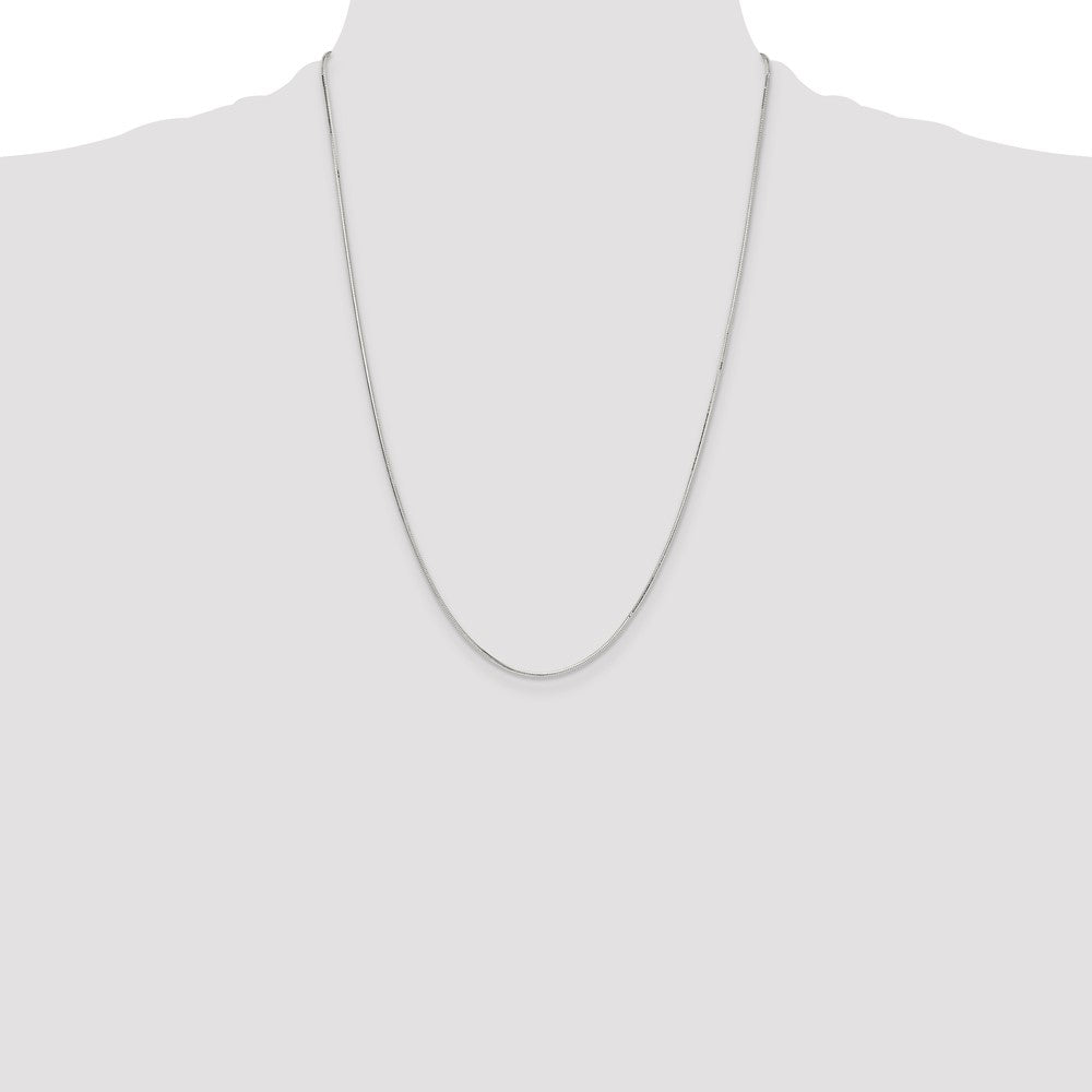 Sterling Silver Polished 1mm Octagonal Snake Chain