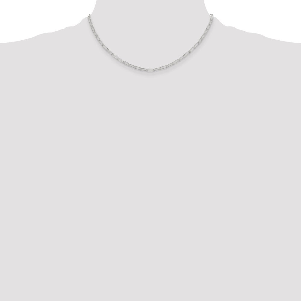Sterling Silver Polished 2.5mm Paperclip Chain