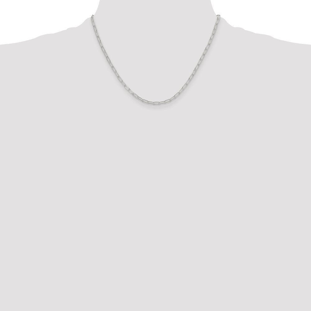 Sterling Silver Polished 2.5mm Paperclip Chain