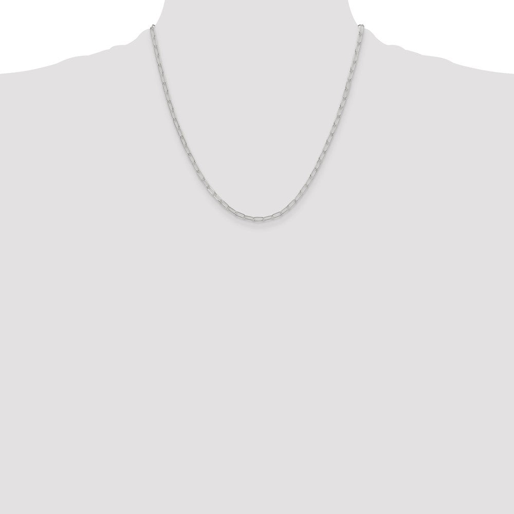 Sterling Silver Polished 2.5mm Paperclip Chain