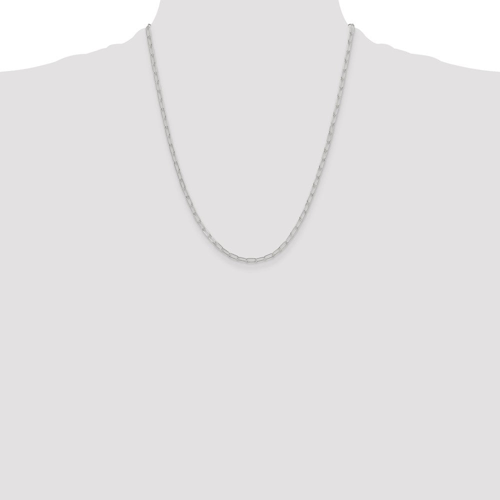 Sterling Silver Polished 2.5mm Paperclip Chain