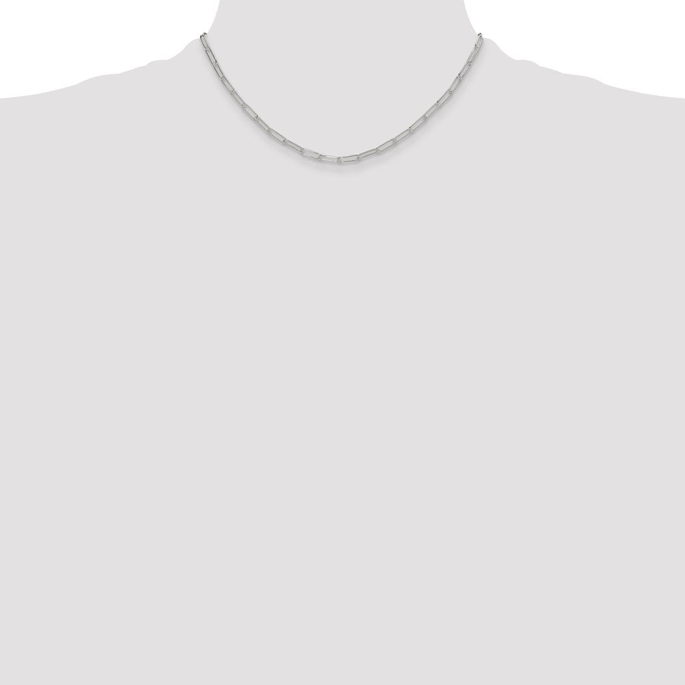 Sterling Silver Polished 3.1mm Paperclip Chain