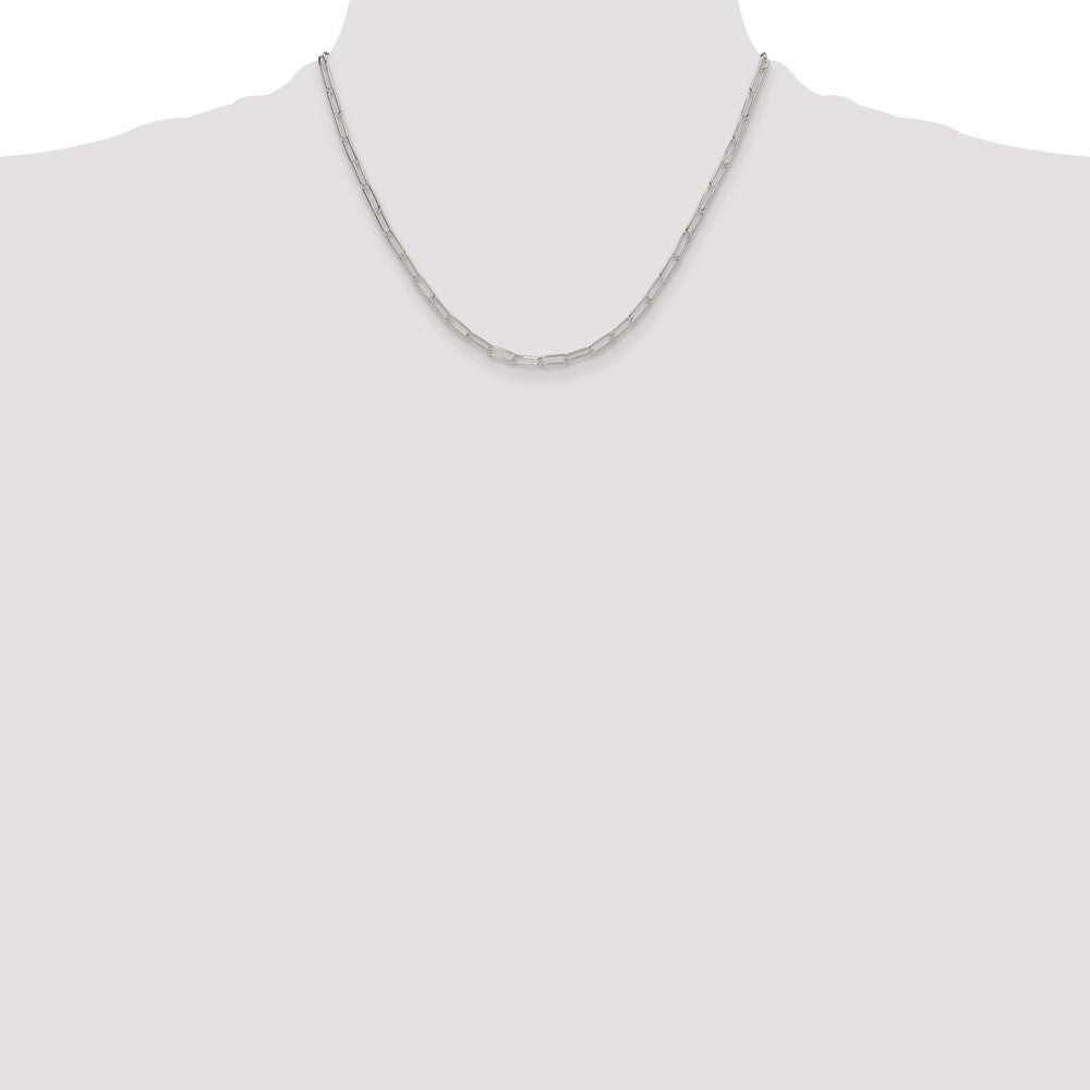 Sterling Silver Polished 3.1mm Paperclip Chain