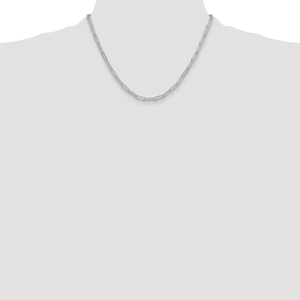 Sterling Silver Polished 3.5mm Paperclip Chain