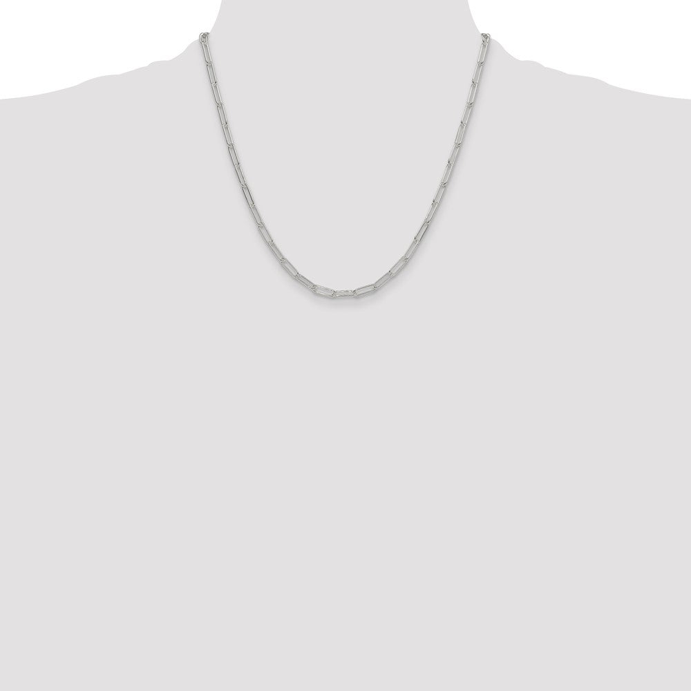 Sterling Silver Polished 3.5mm Paperclip Chain