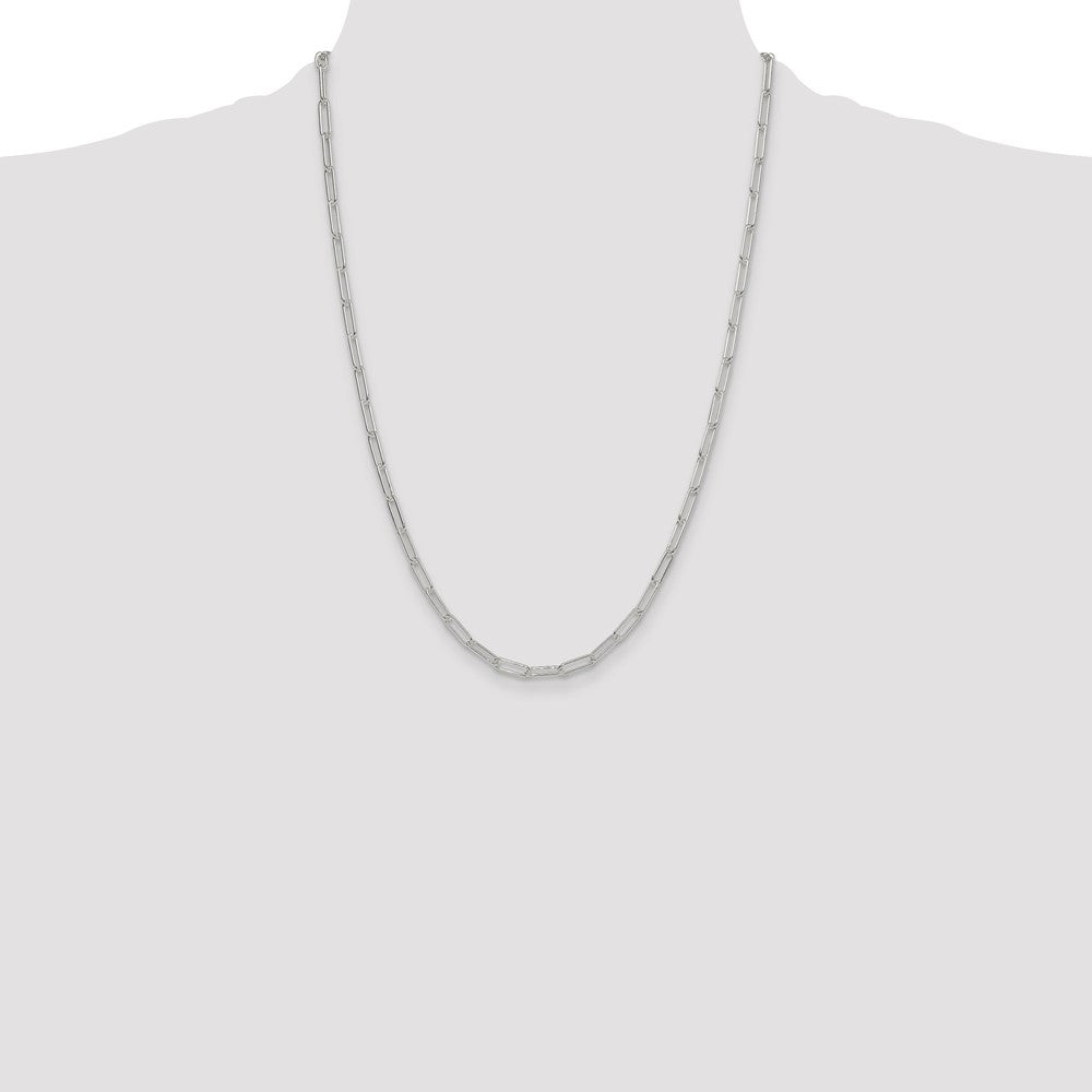 Sterling Silver Polished 3.5mm Paperclip Chain