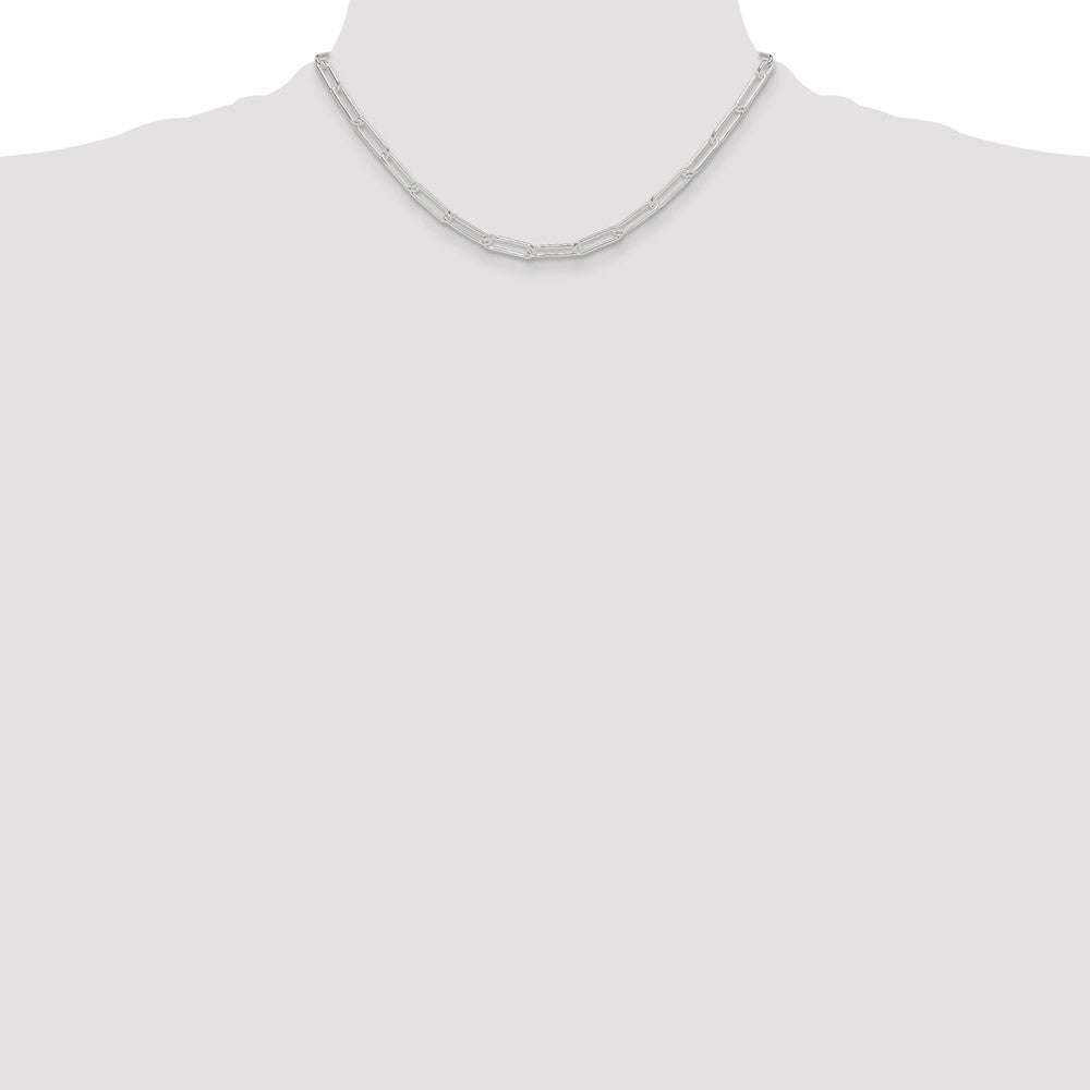 Sterling Silver Polished 4.5mm Paperclip Chain