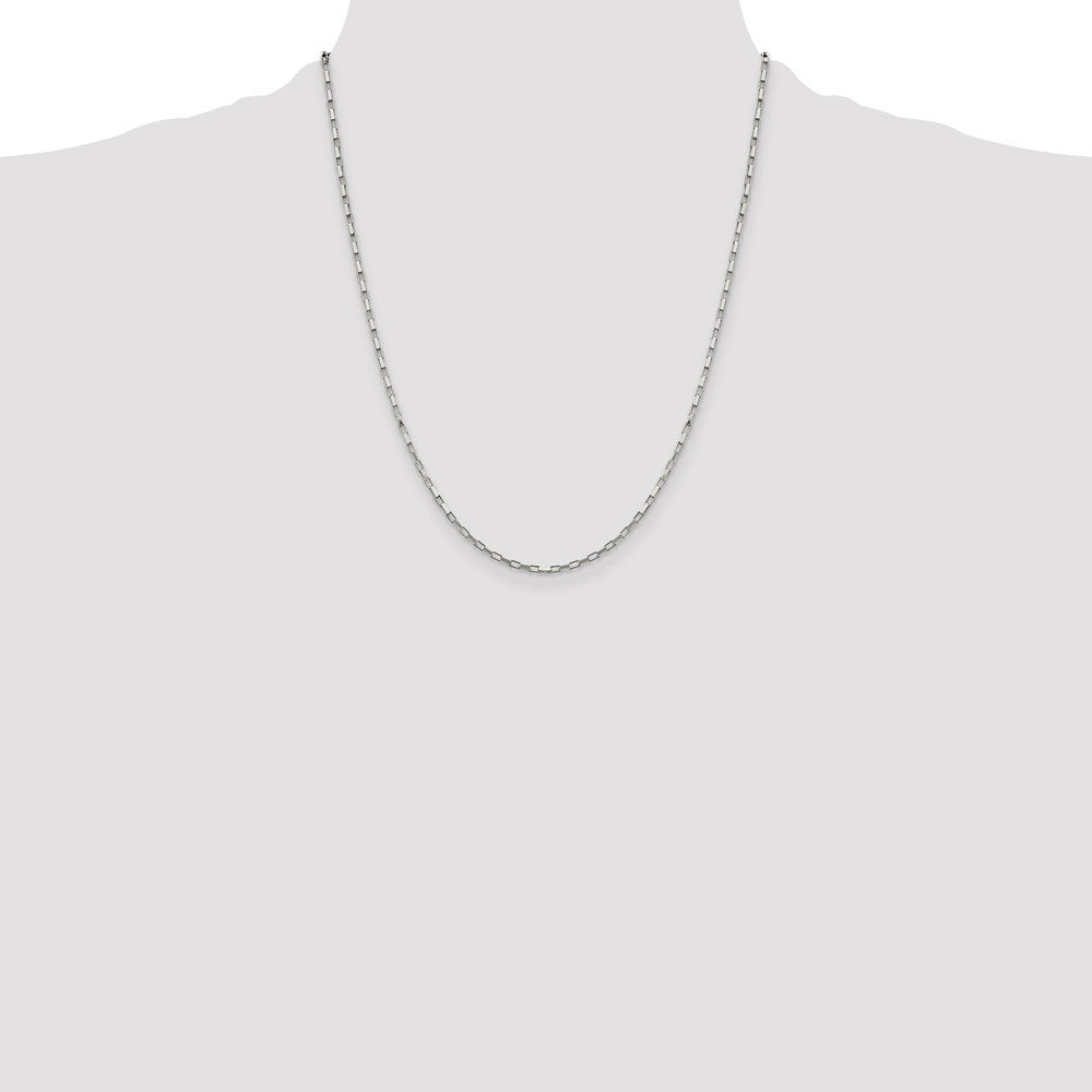 Sterling Silver 1.65mm Elongated Box Chain