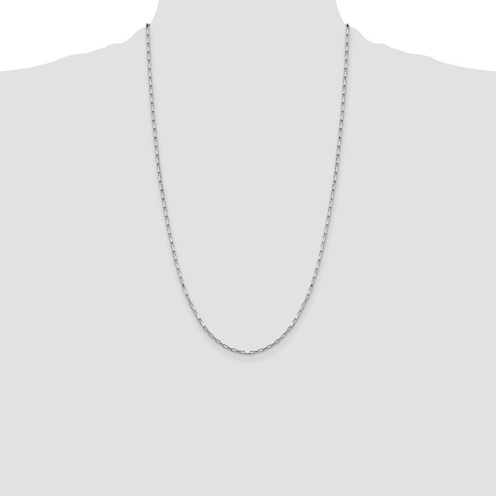 Sterling Silver 1.65mm Elongated Box Chain