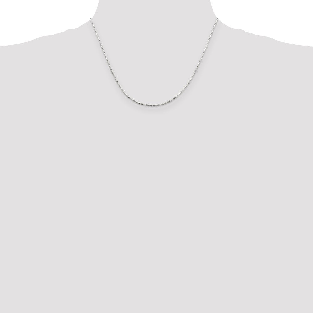 Sterling Silver 1mm Mirror Box Chain w/2in ext.